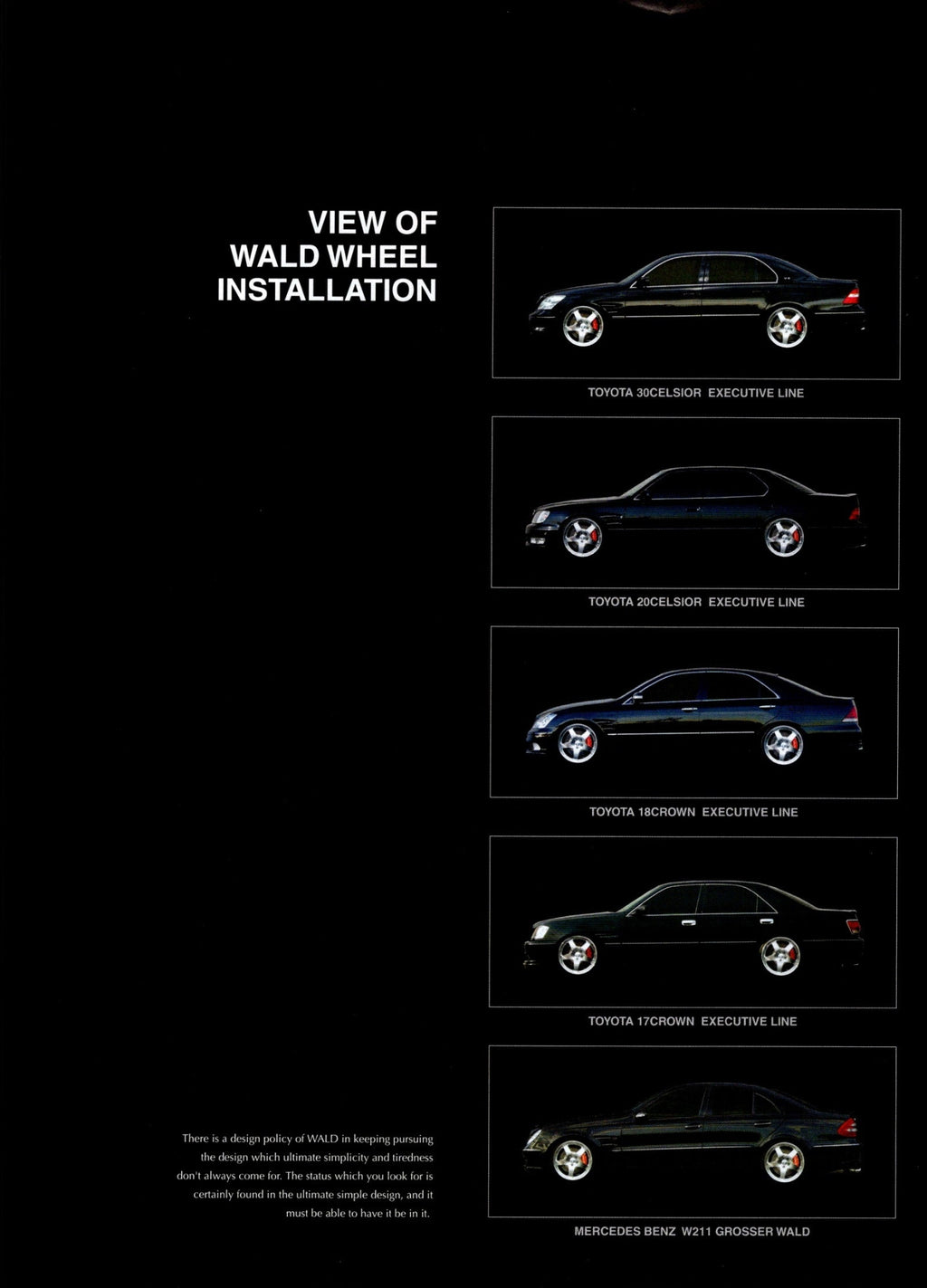 VIP WALD / VENERDI WHEELS collection from Japan (16x11)-SET