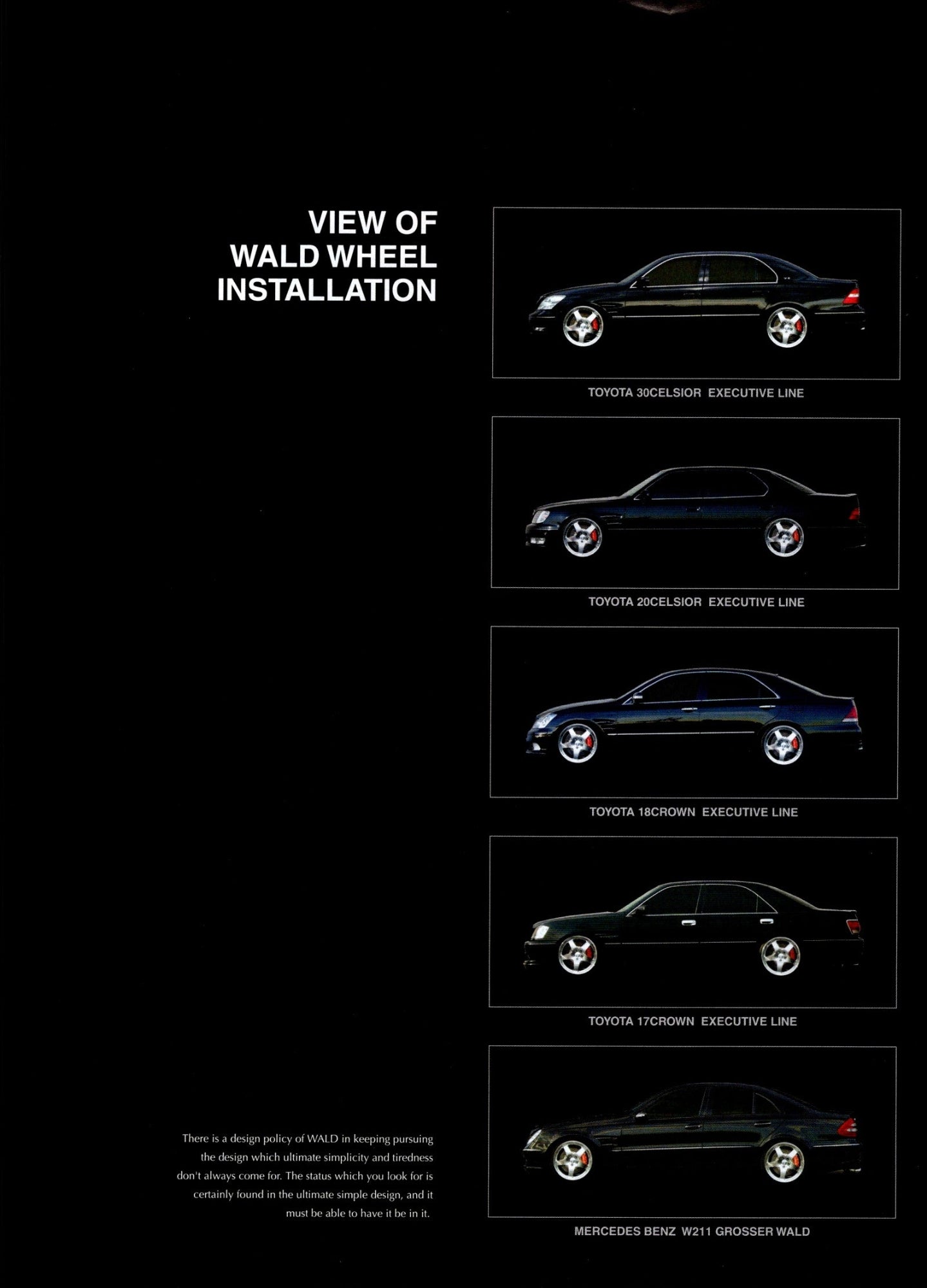 VIP WALD / VENERDI WHEELS collection from Japan (16x11)-SET