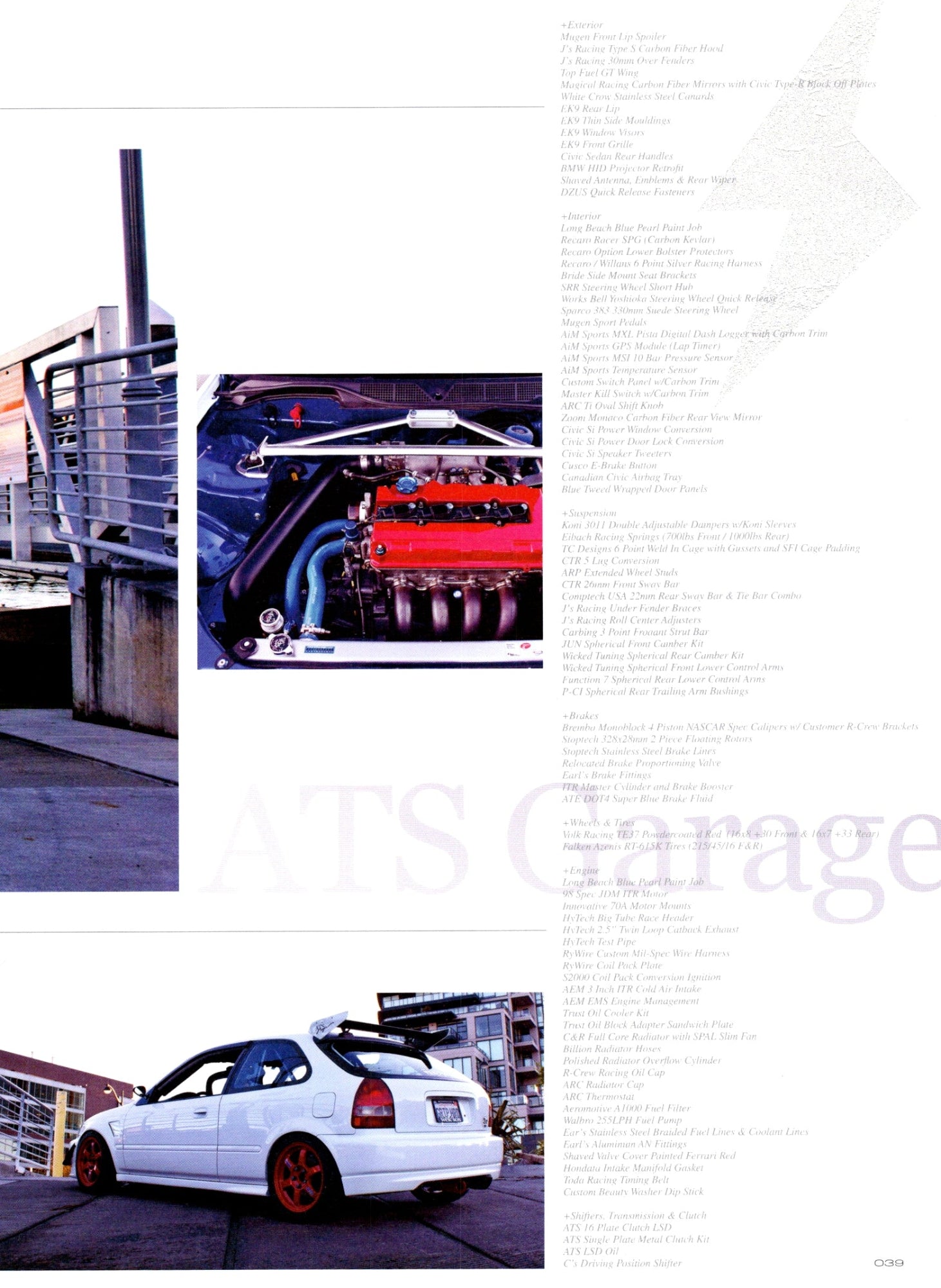 HONDA CIVIC hatchback 99' collection USDM (16x11)-SET