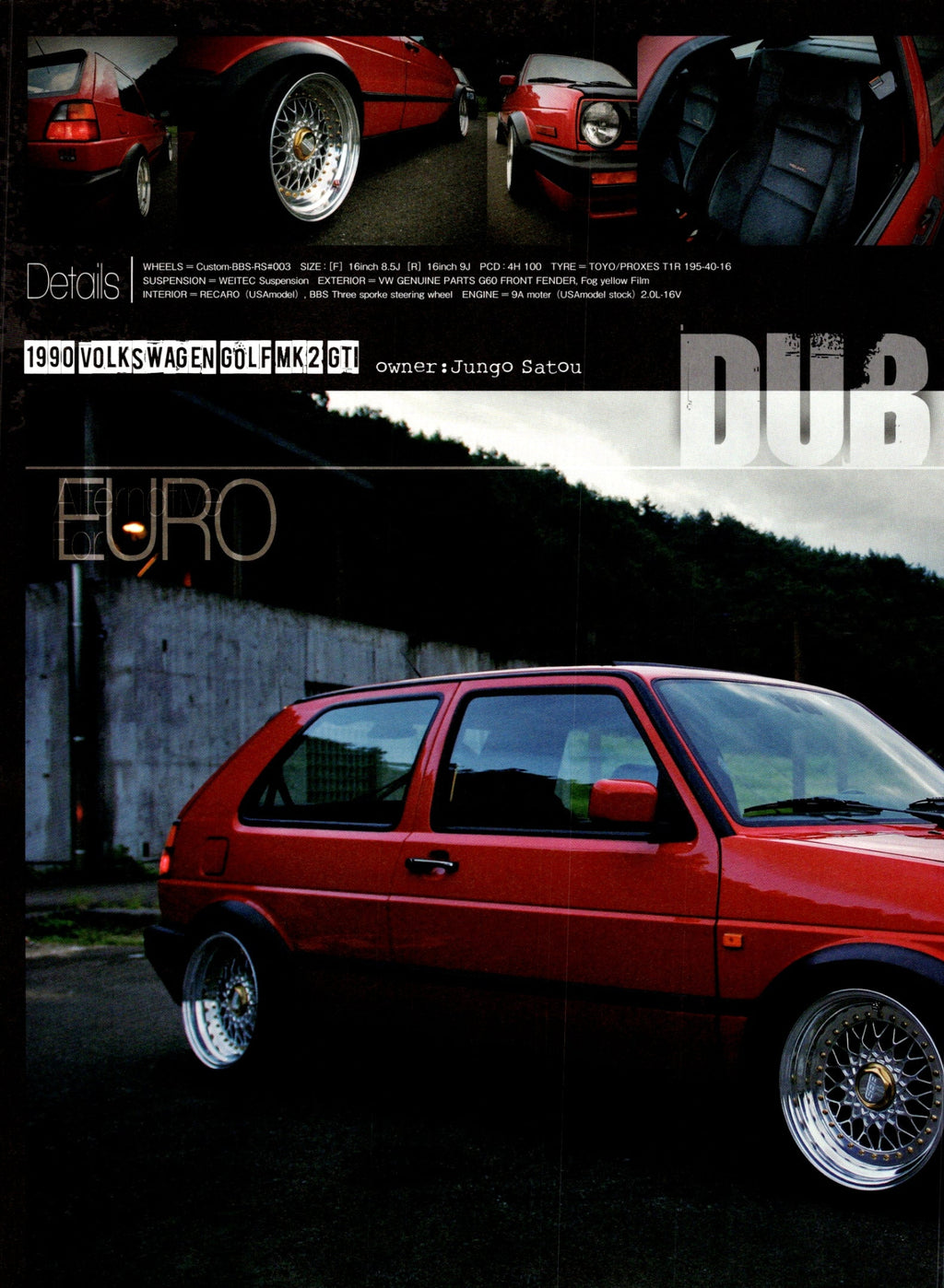 VOLKSWAGEN GOLF MK2 GTI collection From Japan (16-X11)SET