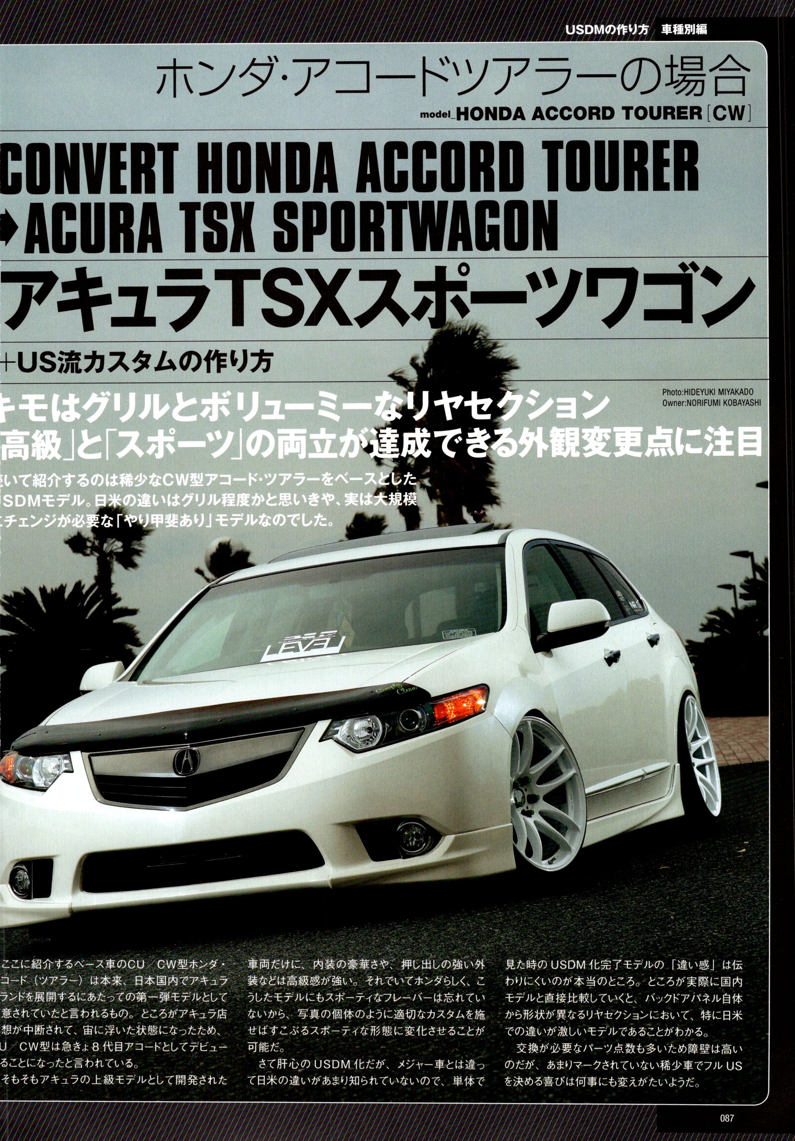 ACURA TSX X HONDA ACCORD TOURER collection From Japan (8X11)SINGLE