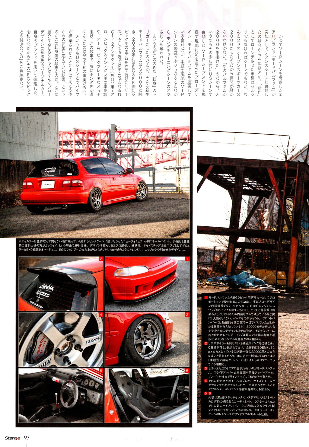 HIROSHIGE HONDA CIVIC EG collection From Japan (16X11)-SET