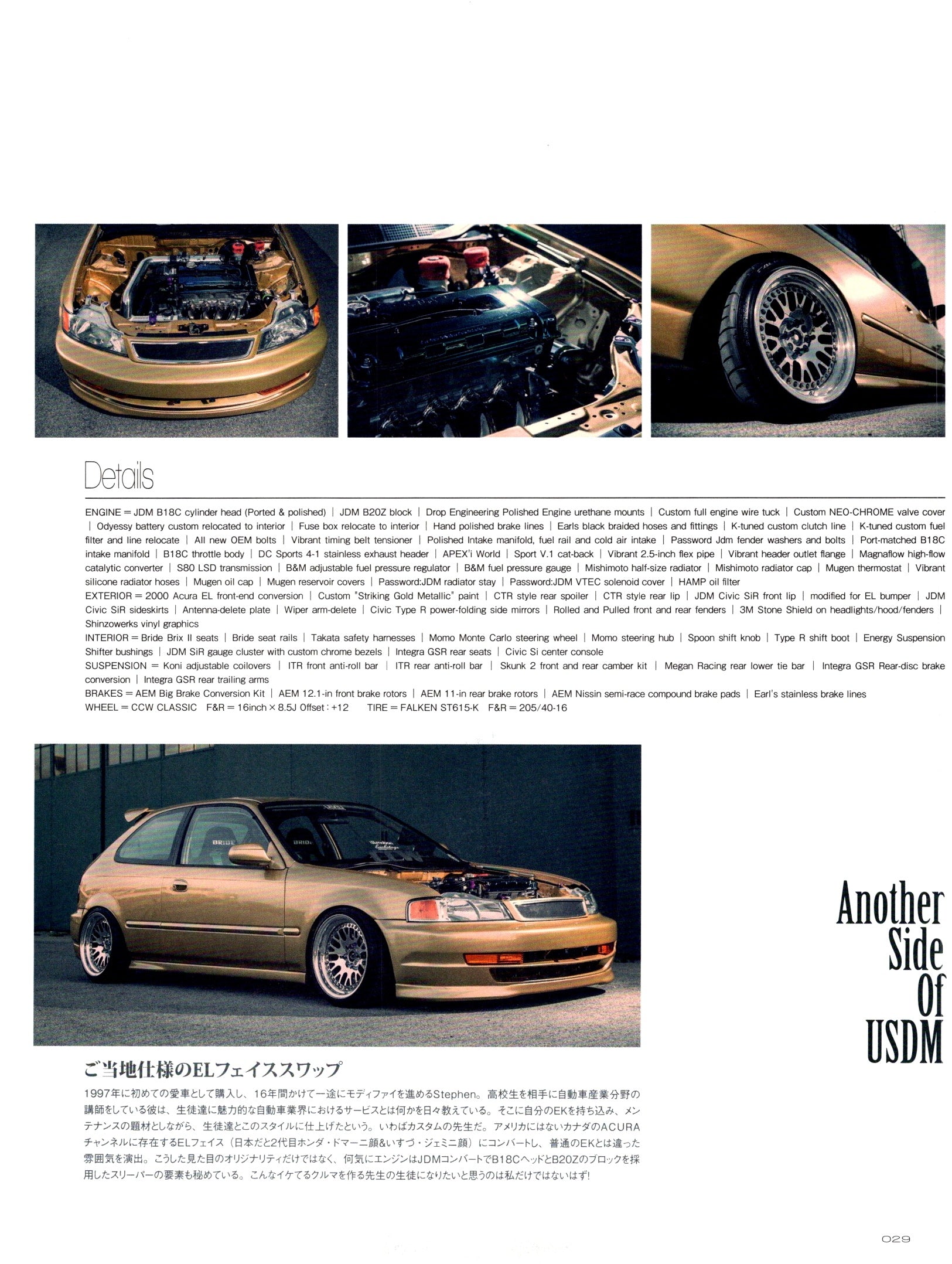 HONDA civic x USDM collection From Japan (8X11)SINGLE