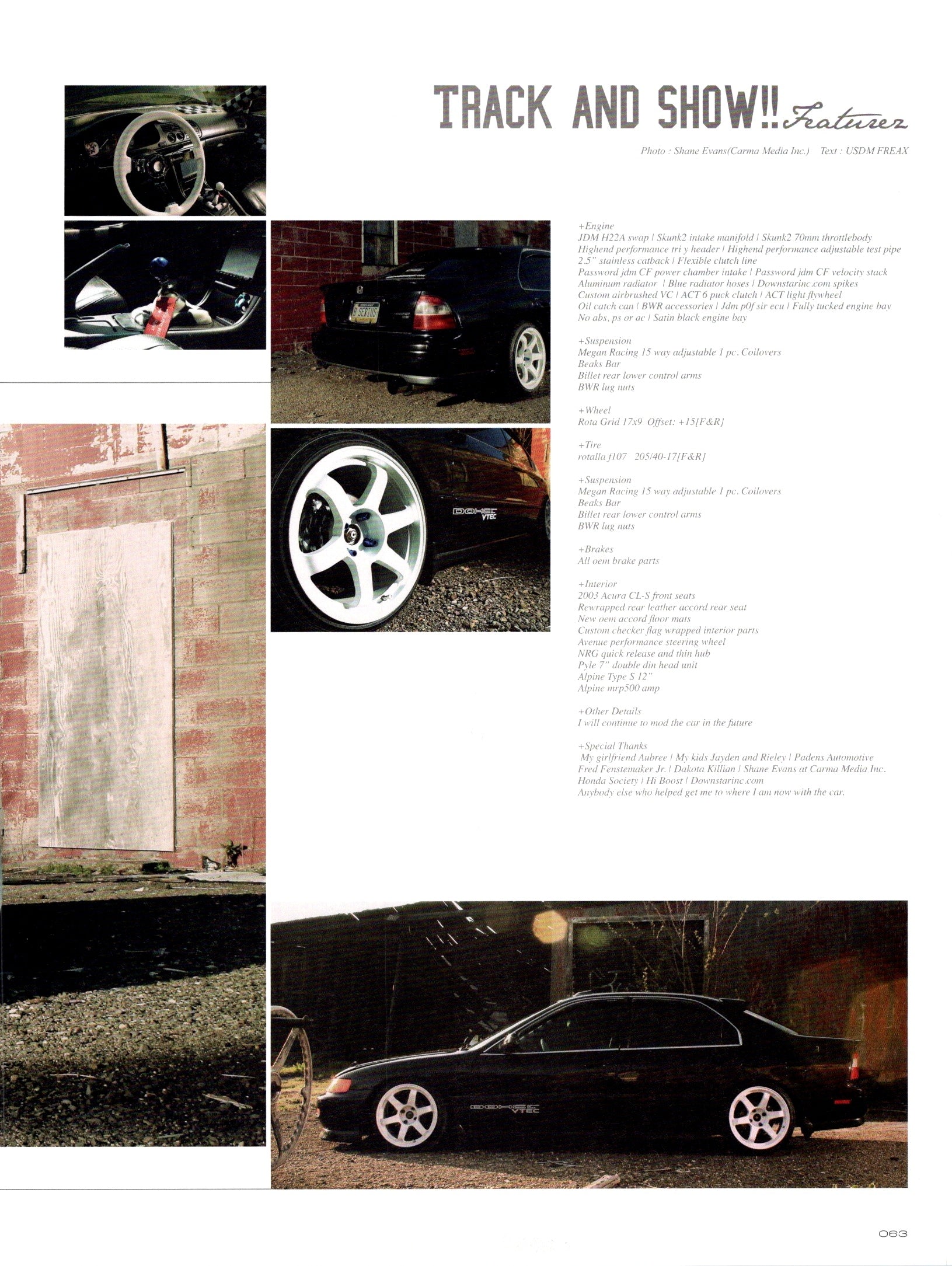 HONDA ACCORD SEDAN X andy conklin  collection From Japan (16X11)SET