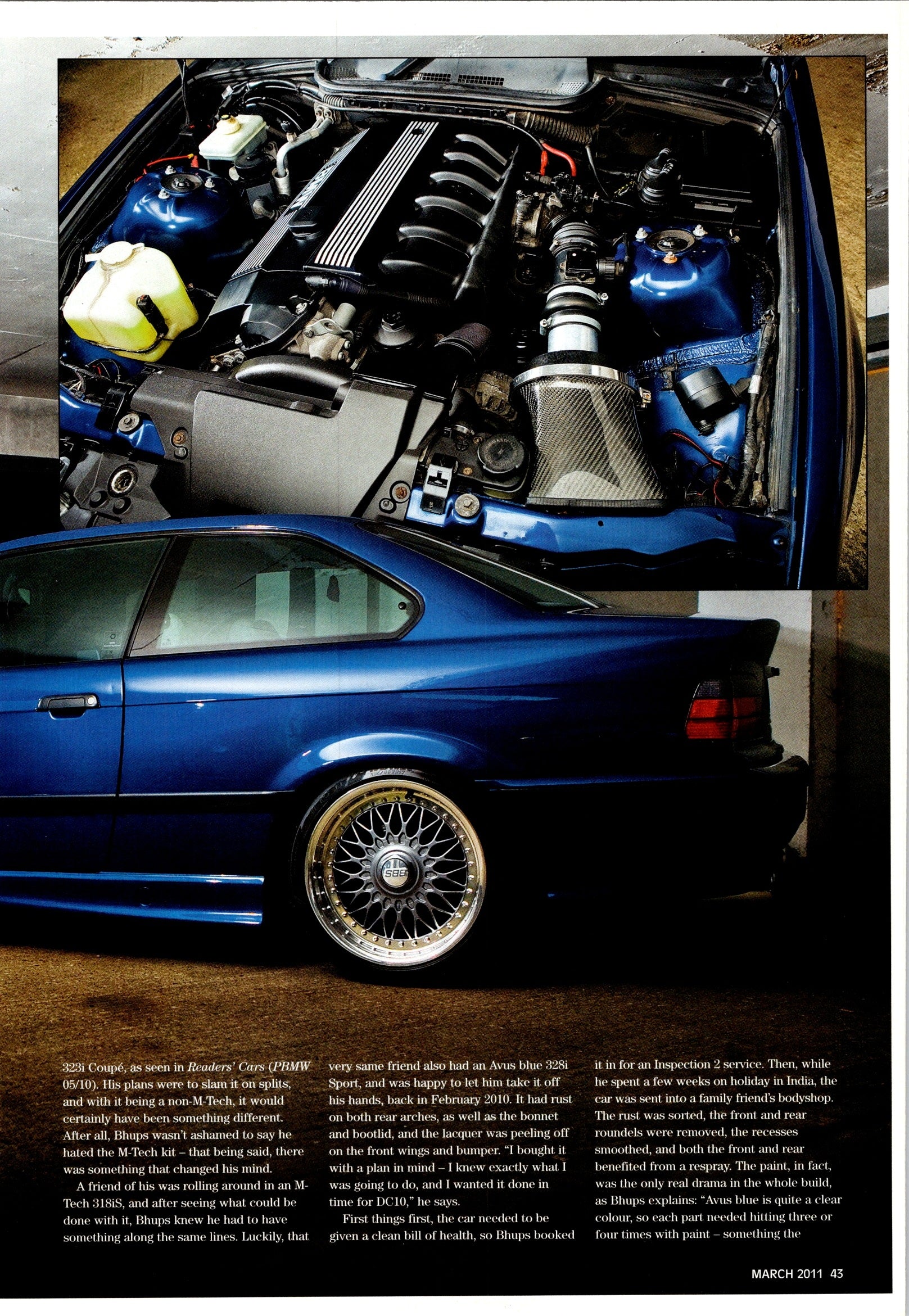 BMW e36 x BBS performance collection  (8X11)-SINGLE