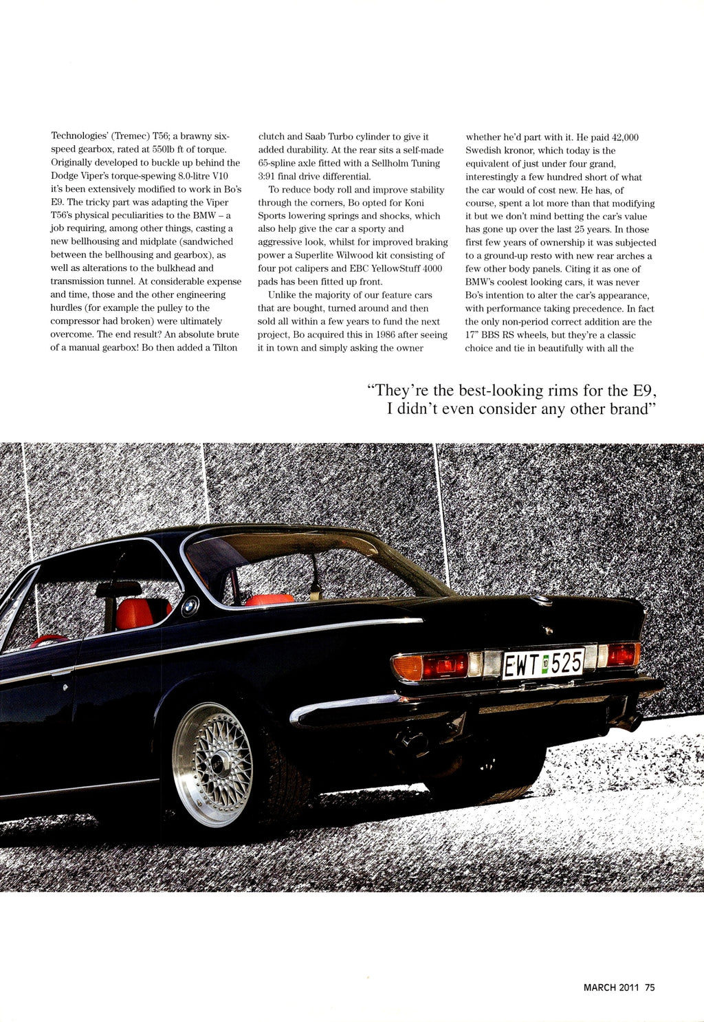 BMW E9 SERIES collection (16X11)SET