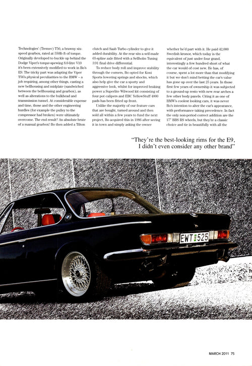 BMW E9 SERIES collection (16X11)SET