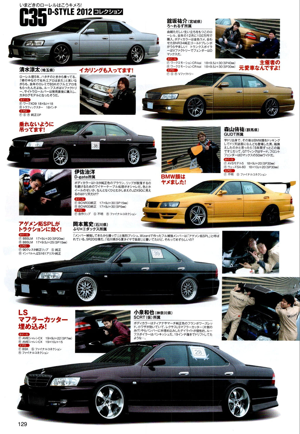 C35 NISSAN LAUREL collection From Japan (16X11)-SET