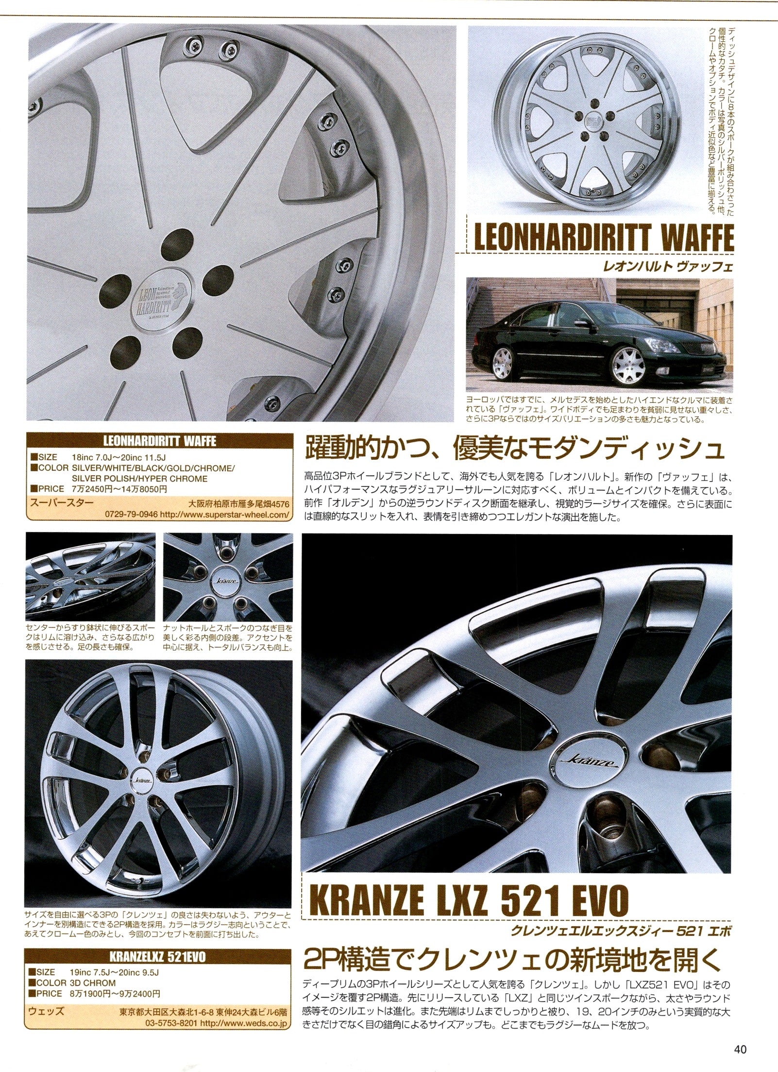 VIP X LEONHARDIRITT X KRANZE wheel collection From Japan (8X11)-SINGLE